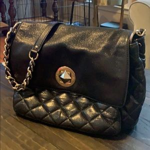 Kate Spade black leather quilted bag